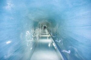 Majestic Jungfraujoch Ice Palace in Switzerland - Explore the Magical World of Ice and Sculpted Artwork