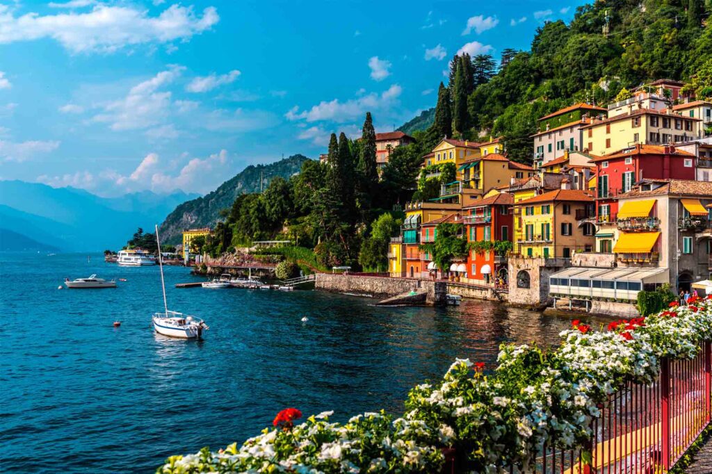 Scenic Lake Lugano in Switzerland - Enjoy the Tranquility and Beauty of the Surrounding Alpine Landscape