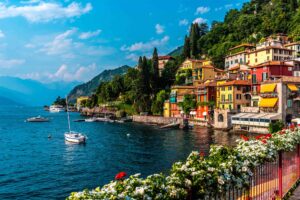 Scenic Lake Lugano in Switzerland - Enjoy the Tranquility and Beauty of the Surrounding Alpine Landscape