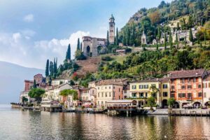 Morcote: A charming Swiss village nestled on the shores of Lake Lugano, renowned for its scenic beauty and historic architecture.