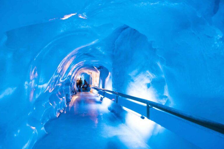 Fascinating Titlis Glacier Cave in Switzerland - Explore the Stunning Ice Formations and Glacial Wonders
