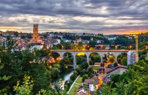 Fribourg: A picturesque medieval town in Switzerland, where cobbled streets, historic architecture, and cultural charm create a timeless atmosphere.