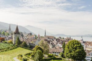 Zug: A scenic town in Switzerland known for its charming old town, scenic lake, and historic landmarks.