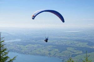 Adventurous paragliding experience over the picturesque landscapes of Zurich, Switzerland