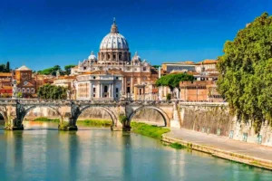 Vatican City: The smallest independent state in the world, home to St. Peter's Basilica, the Vatican Museums, and the Sistine Chapel, showcasing centuries of art and religious history.